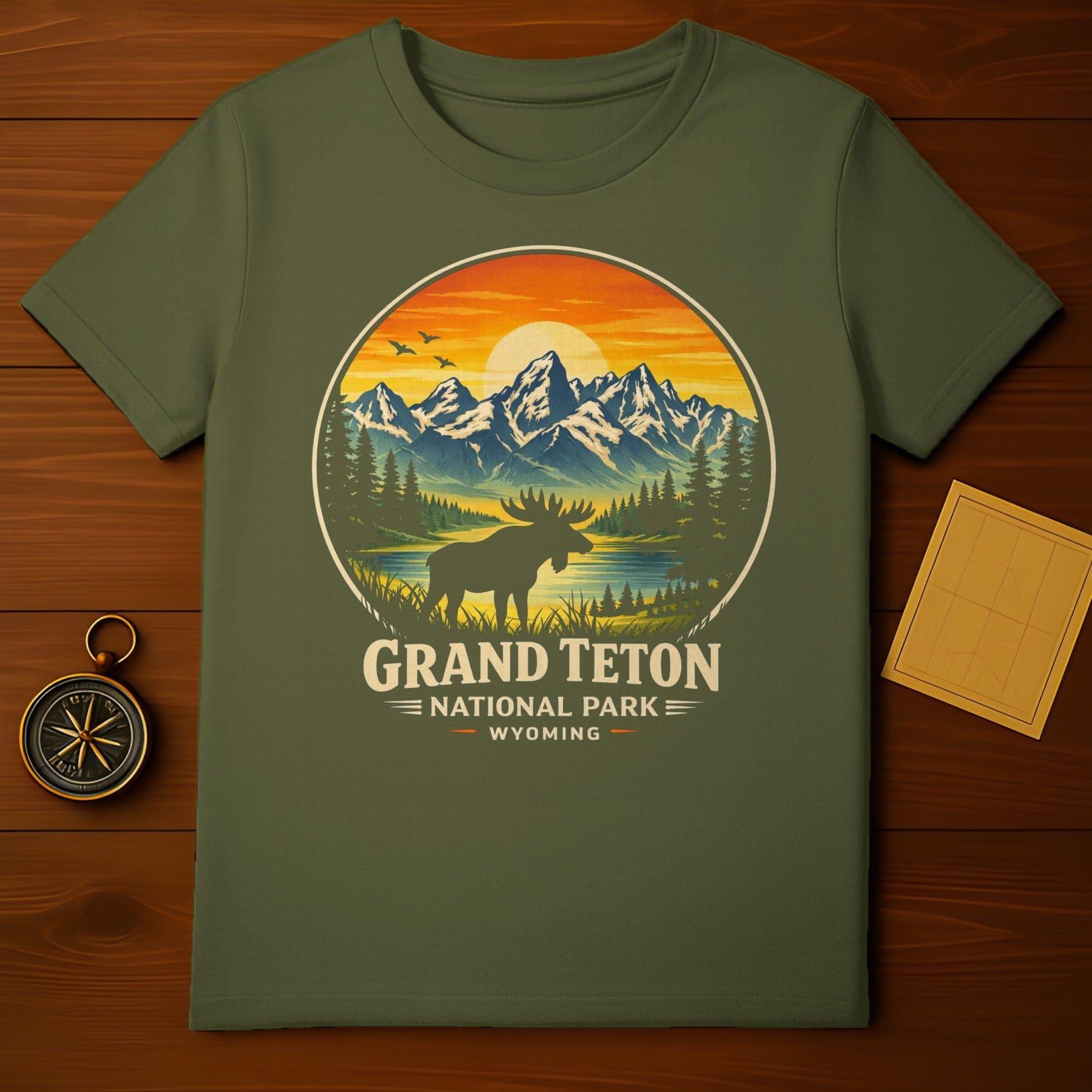 Grand Teton National Park Moose Sunset T-Shirt product type