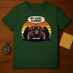 Funny Bears Checking Car 'Hey Look A Menu' T-shirt