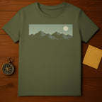 Scenic Mountain Moon Artistic Graphic Adult T-Shirt product type
Mountain
Moon
Nature
Landscape
Outdoor
Adventure
Graphic tee
Tshirt
Apparel
Clothing
Mountains design
Night sky
Moonscape
Peaks
Scenery
Olive green
Khaki
Earth tone
Travel
Minimalist