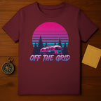 Off the Grid Retro Sunset Camper T-Shirt