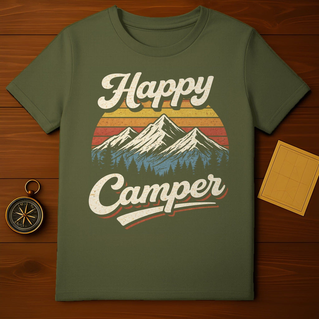 Happy Camper Mountains Design T-shirt product