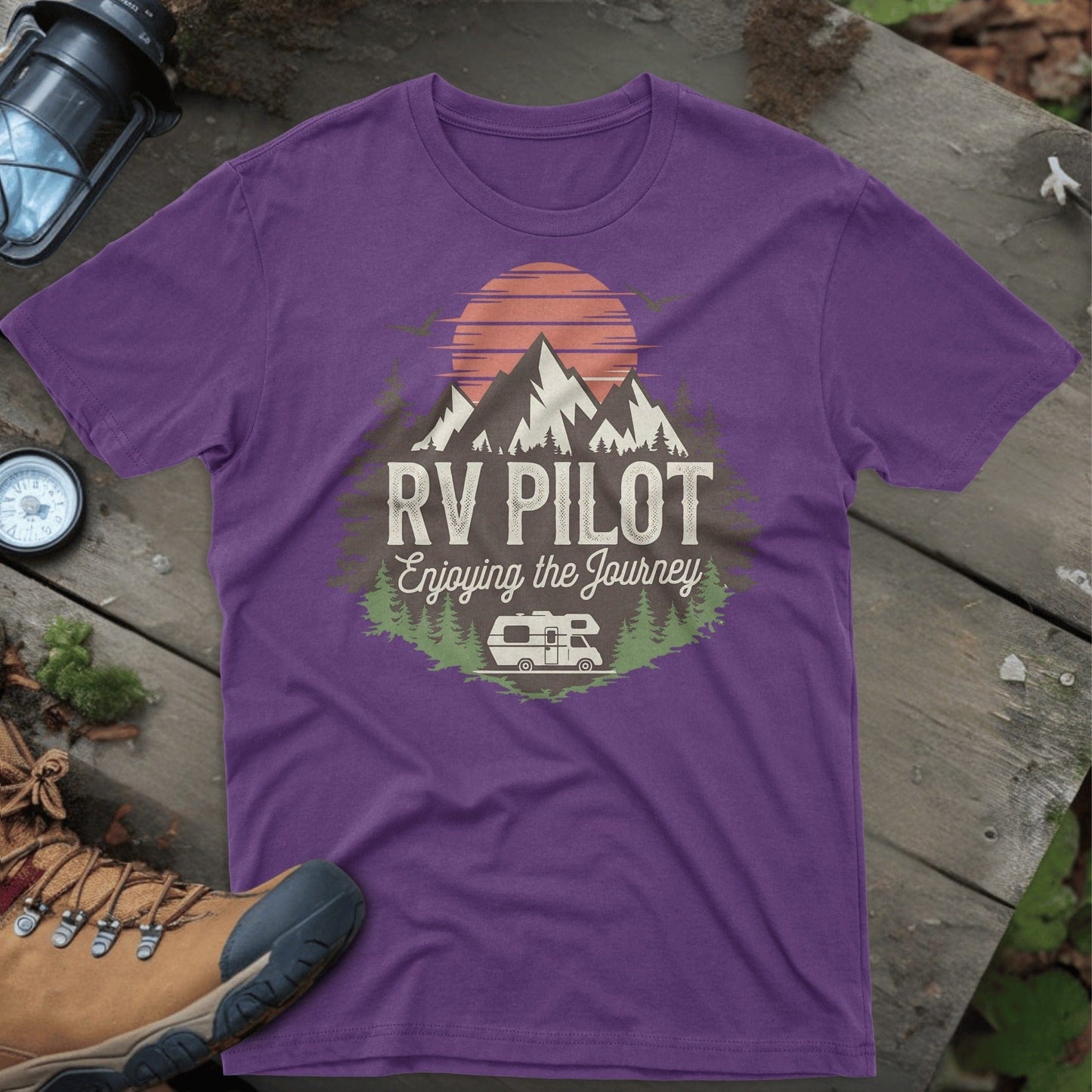 RV Pilot Enjoying the Journey Graphic T-Shirt product