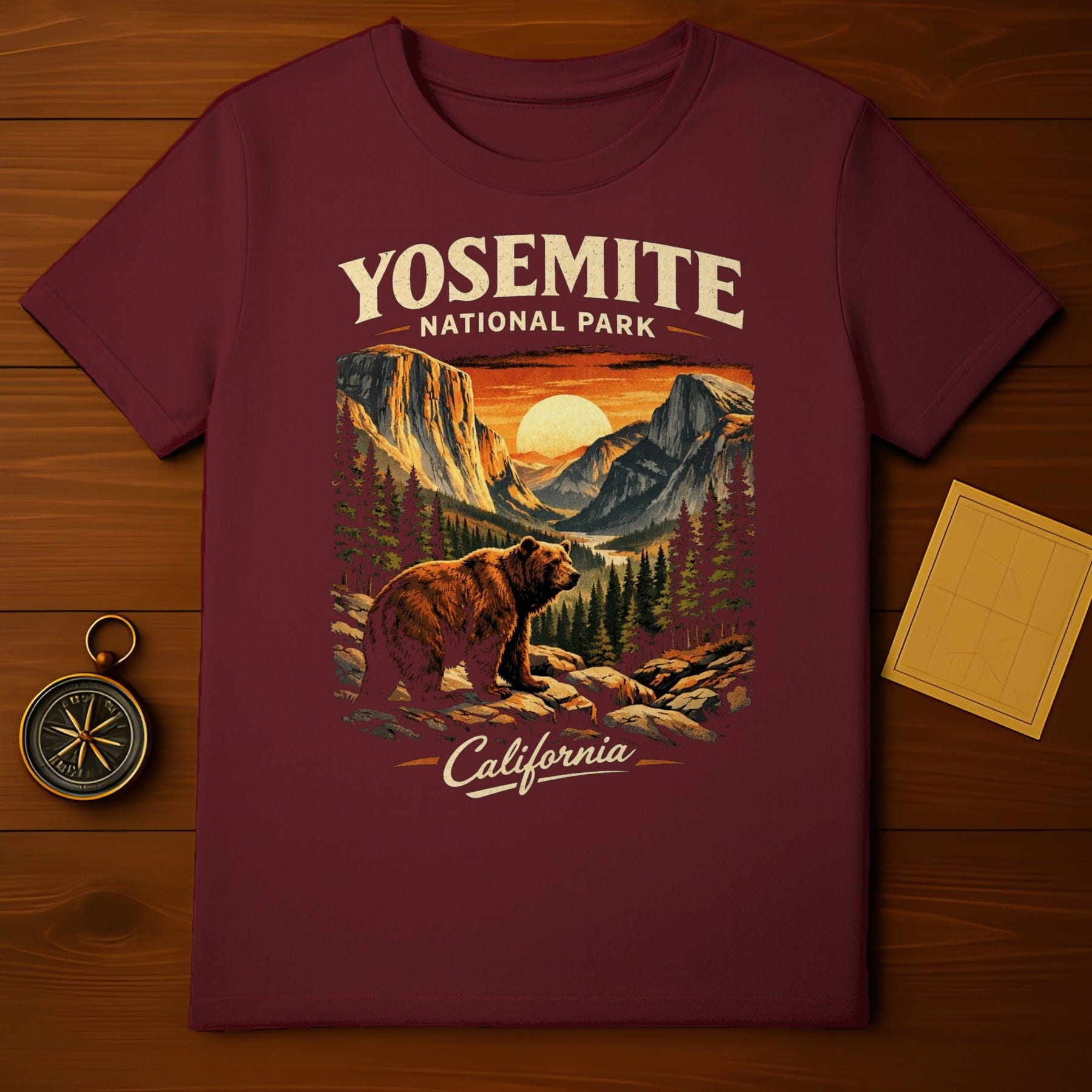 Yosemite National Park California Bear Scenic T-Shirt