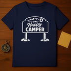 ONE HAPPY CAMPER Mountain Tree Sign T-shirt product type