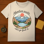 Adventure awaits let's go find it mountains lake nature product type
adventure
mountains
lake
nature
outdoors
exploration
travel
camping
hiking
sun
trees
landscape
graphic tee
design
wanderlust
inspirational
scenic
summer
spring
vacation