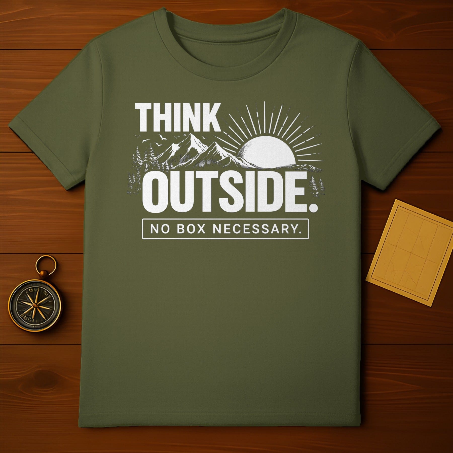 Think Outside No Box Necessary Outdoors T-Shirt
