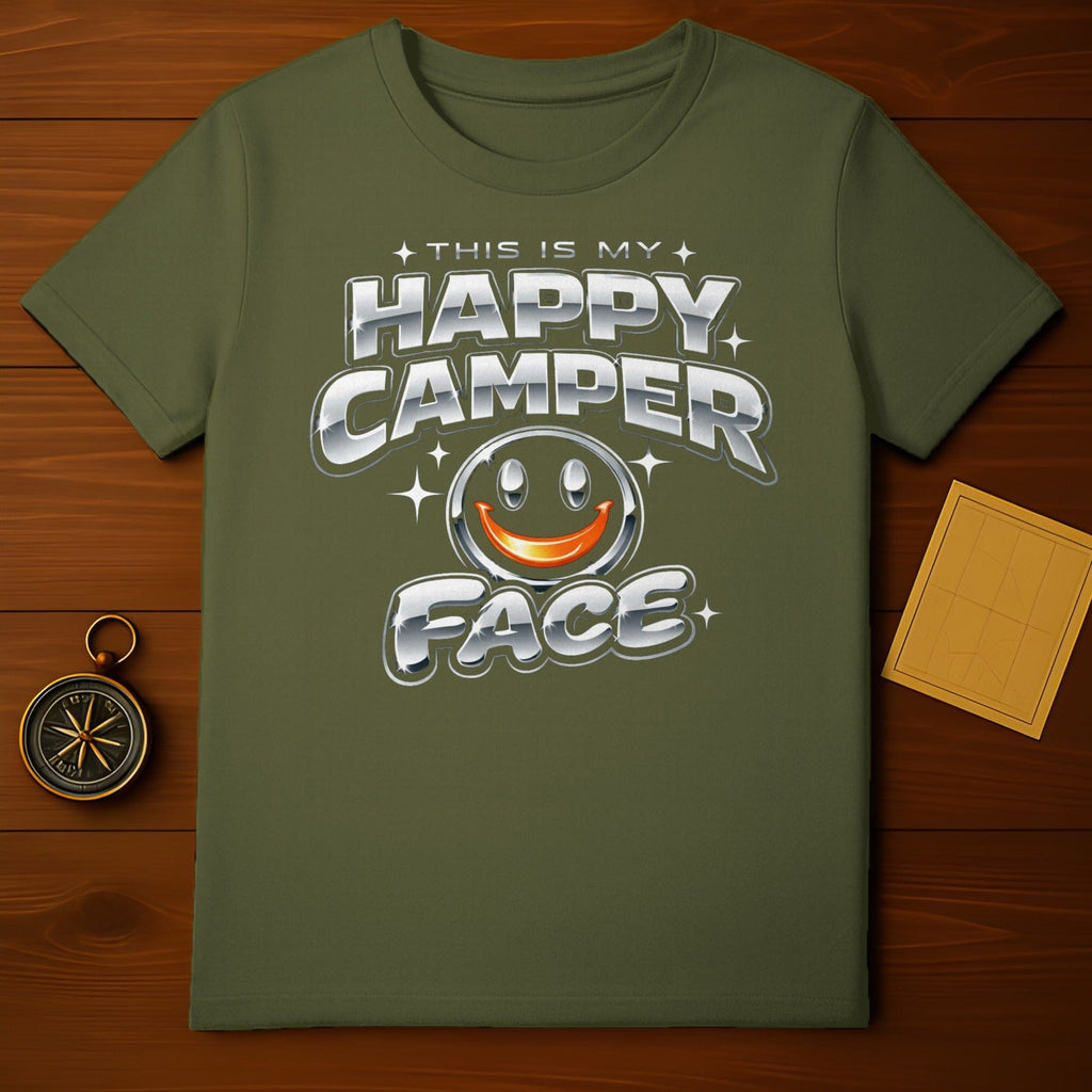 THIS IS MY HAPPY CAMPER FACE funny graphic product type
Happy Camper
Camper Face
Smiley Face
Funny Camping
Outdoor Humor
Camping Life
Adventure Gear
Happy Trails
Nature Lover
Camp Shirt
Graphic Tee
Humorous Tee
Outdoor Apparel
Unique Design
Camp Vibe
Olive Green
Road Trip
Good Vibes
Camper Van
Outdoorsy