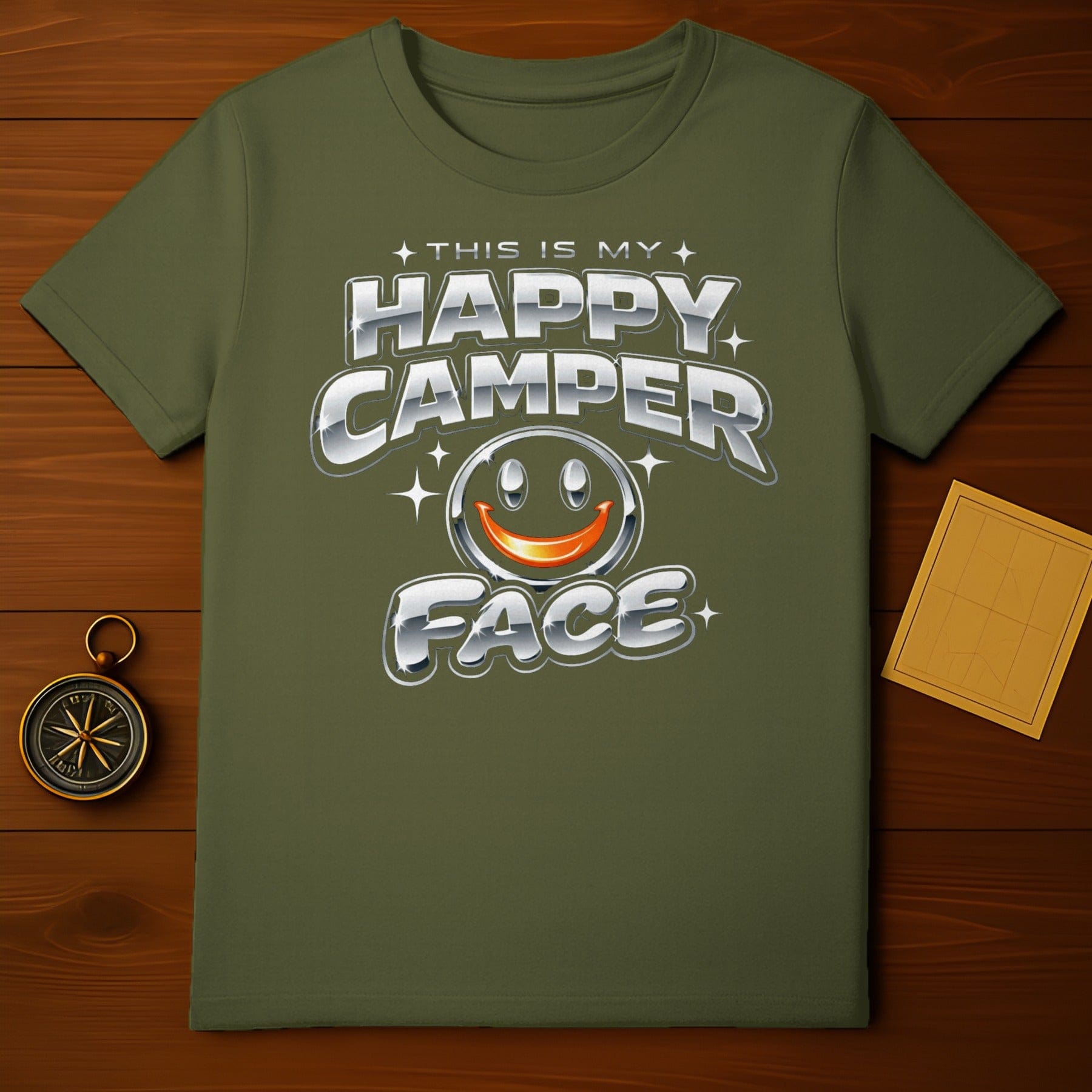THIS IS MY HAPPY CAMPER FACE funny graphic product type
Happy Camper
Camper Face
Smiley Face
Funny Camping
Outdoor Humor
Camping Life
Adventure Gear
Happy Trails
Nature Lover
Camp Shirt
Graphic Tee
Humorous Tee
Outdoor Apparel
Unique Design
Camp Vibe
Olive Green
Road Trip
Good Vibes
Camper Van
Outdoorsy
