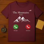 The Mountains Mobile Accept or Decline Call T-Shirt
