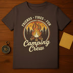 Friends Fires Fun Camping Crew T-Shirt for Outdoor Lovers