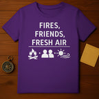 Fires Friends Fresh Air Camping T-shirt