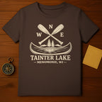 Tainter Lake Menomonie WI Canoe and Paddles Shirt
