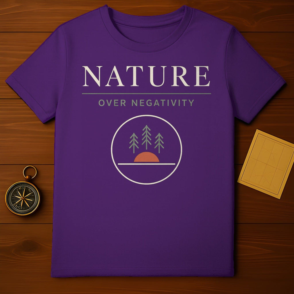 Purple Nature Over Negativity Trees Sunset Circle product type