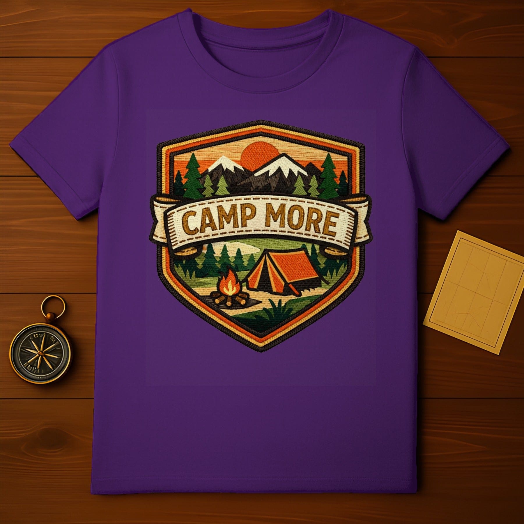 Camp More Scenic Forest Tent Design T-Shirt
