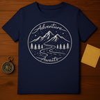 Adventure Awaits Scenic Mountain Design T-shirt