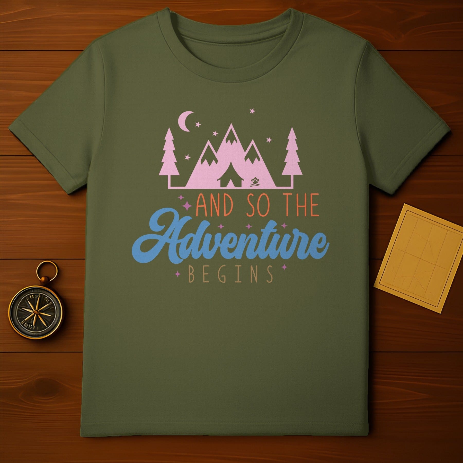 And So The Adventure Begins Camping Themed Shirt
