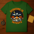 Scouting Is Intents Camping Scene Graphic Tee Shirt