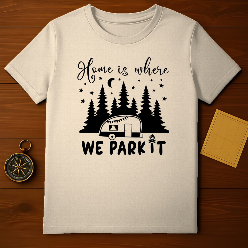 Home Is Where We Park It Camping Graphic T-Shirt