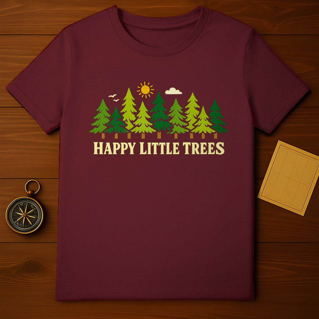 Happy Little Trees Forest Graphic Tee T-shirt