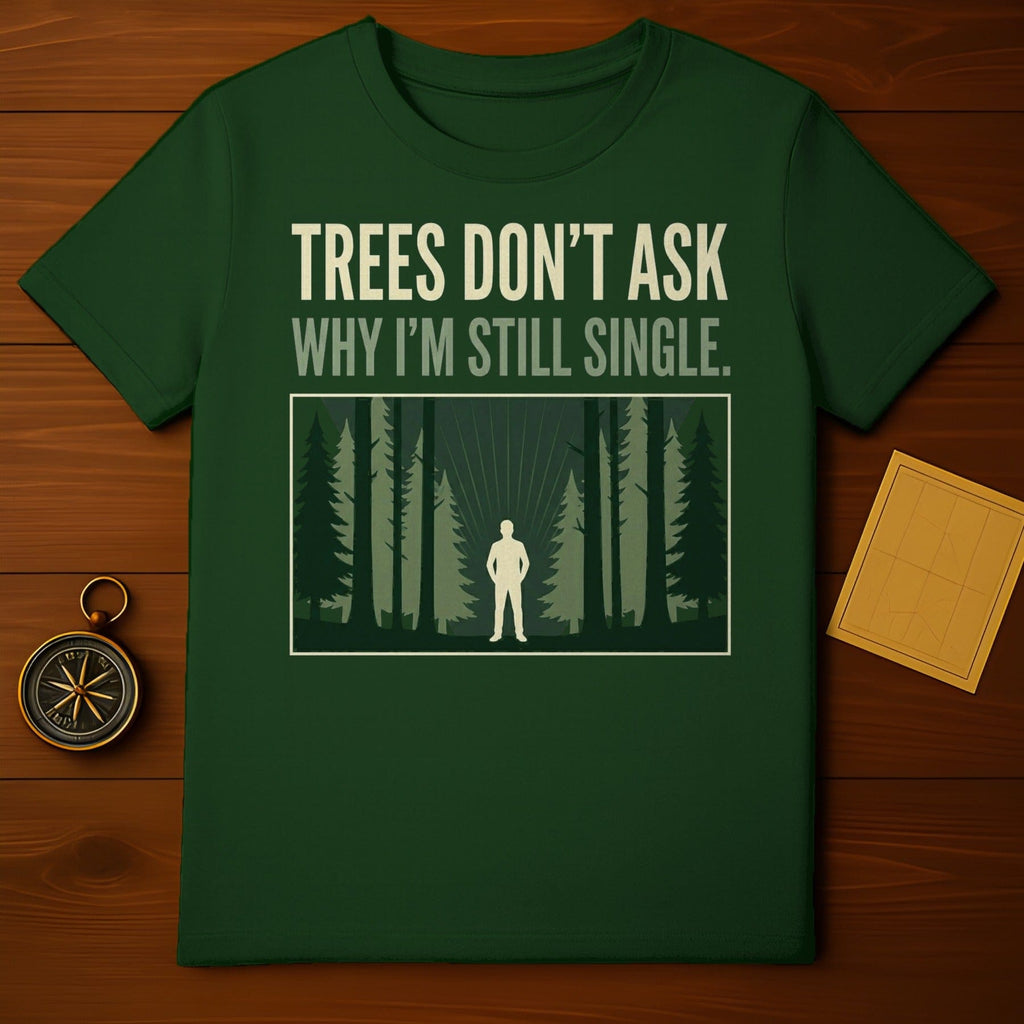 TREES DON'T ASK WHY I'M STILL SINGLE. product type