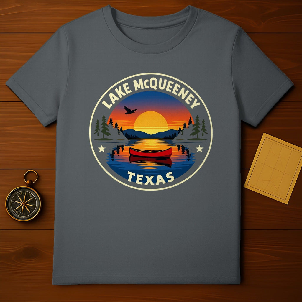 Lake McQueeney Texas Sunset Canoe Trees Bird product type