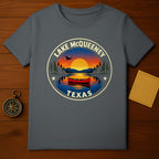 Lake McQueeney Texas Sunset Canoe Trees Bird product type