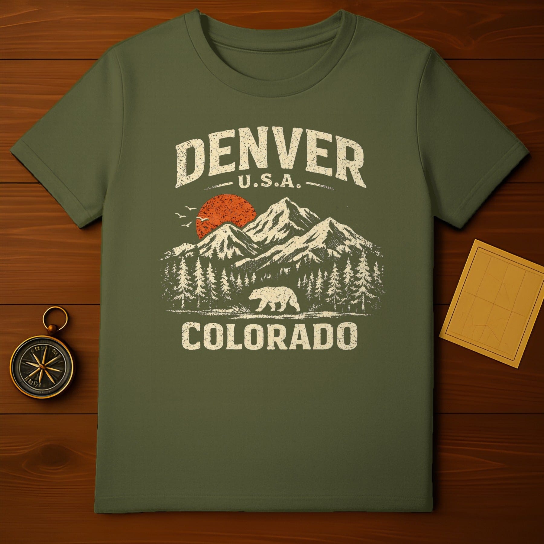 Denver U.S.A. Colorado Mountain Graphic T-Shirt