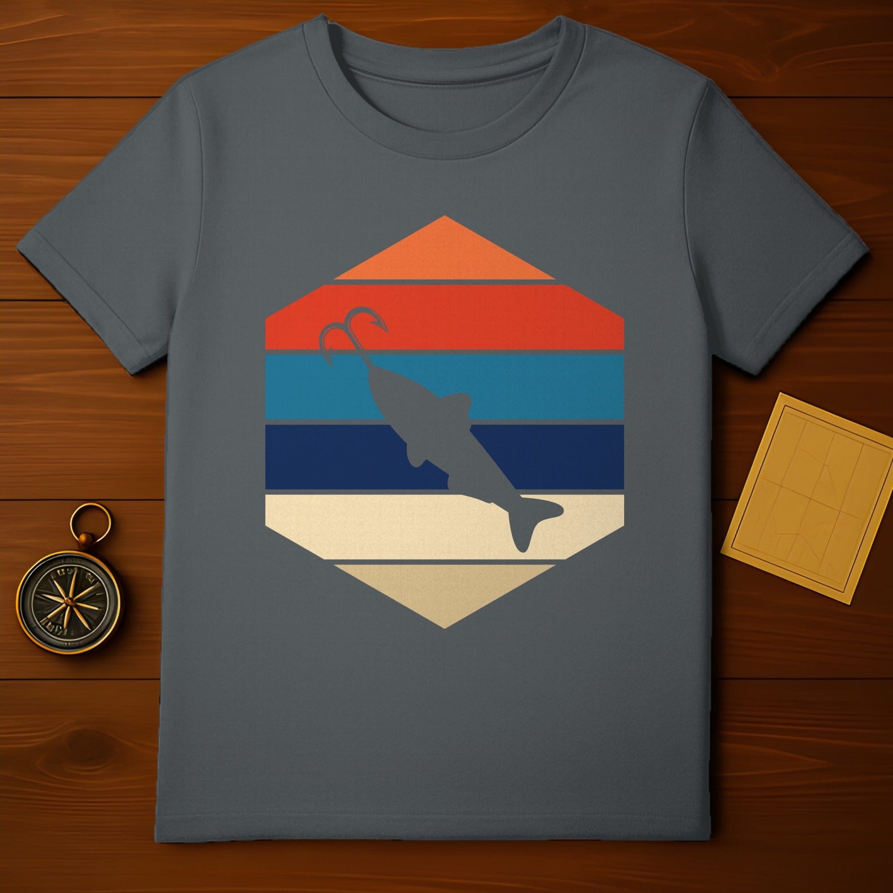 Retro Fishing Hook T-Shirt
