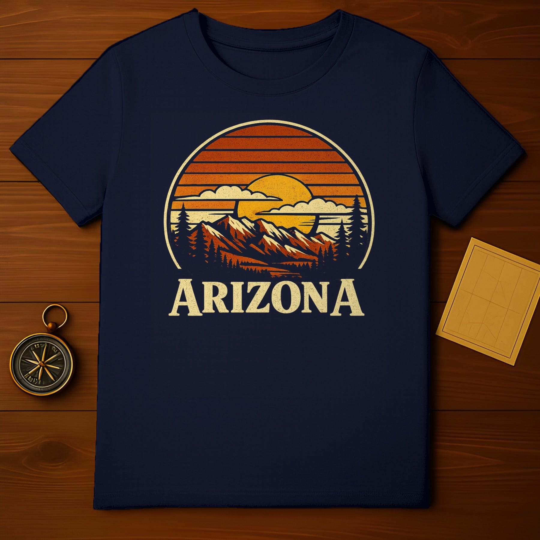 Arizona Mountains Sunset Graphic Art T-Shirt
