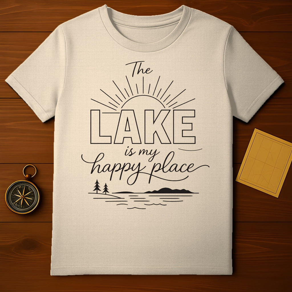 The Lake Is My Happy Place Graphic Tee Shirt