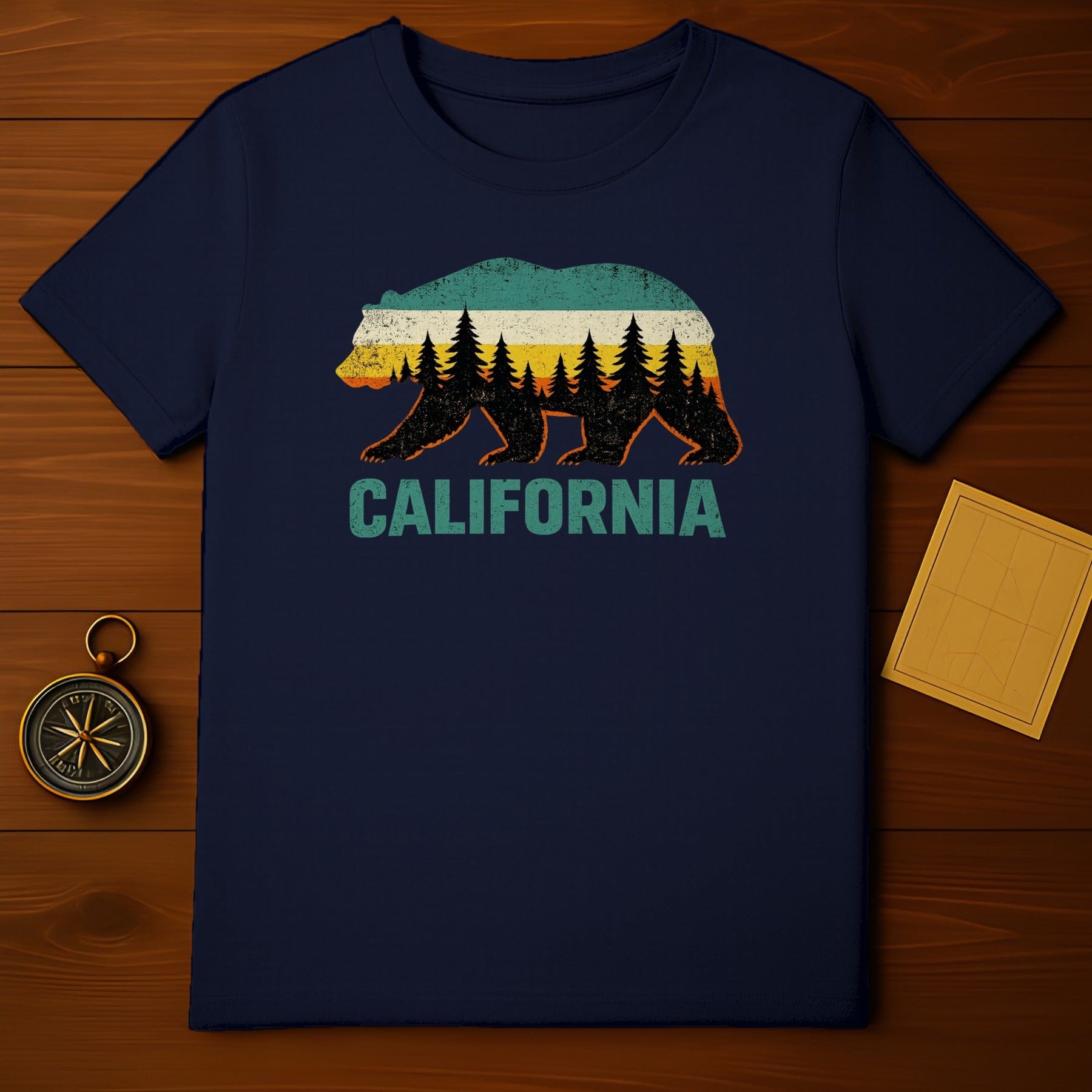 California Bear Forest Silhouette T-shirt Product