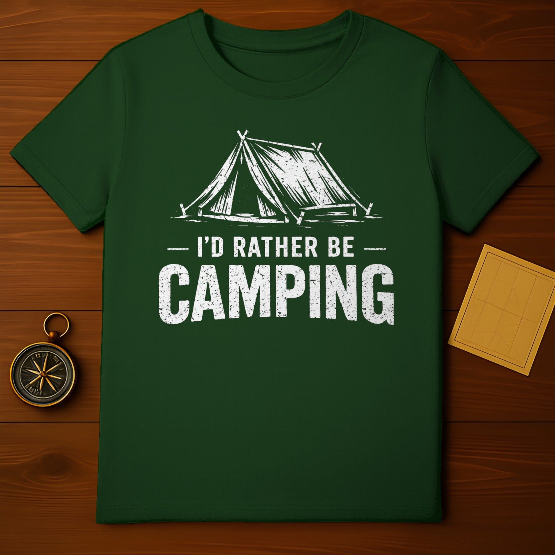 I'd Rather Be Camping Graphic T-shirt perfect for Campers