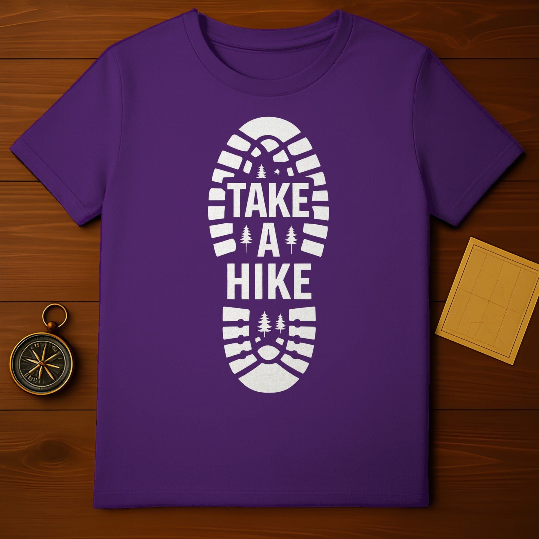 Take A Hike Boot Print Graphic Design T-Shirt