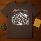 Adventure Awaits Mountain Scene Graphic T-Shirt