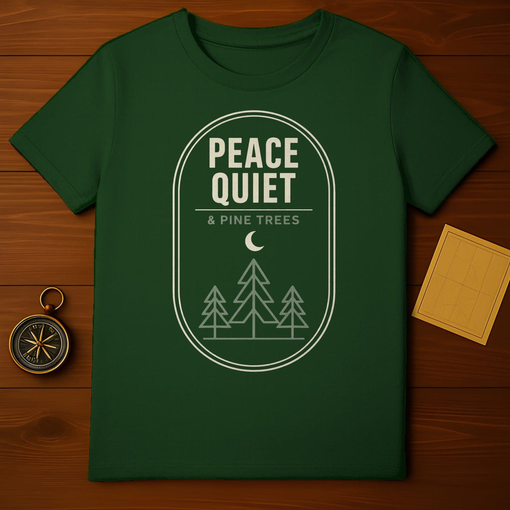 Peace Quiet & Pine Trees Moon Trees Dark Green product type