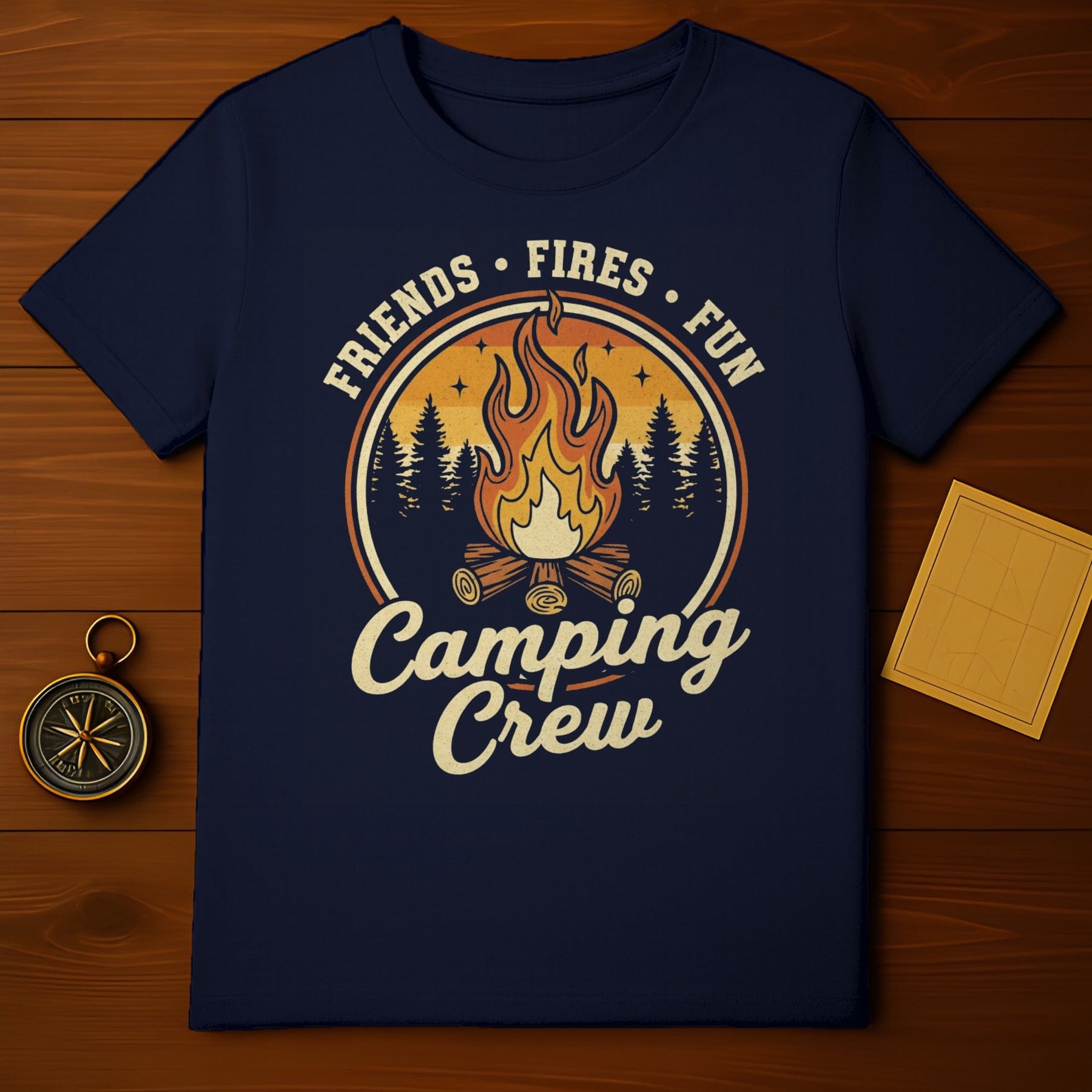 Friends Fires Fun Camping Crew T-Shirt
