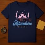 And So The Adventure Begins Navy Blue T-Shirt