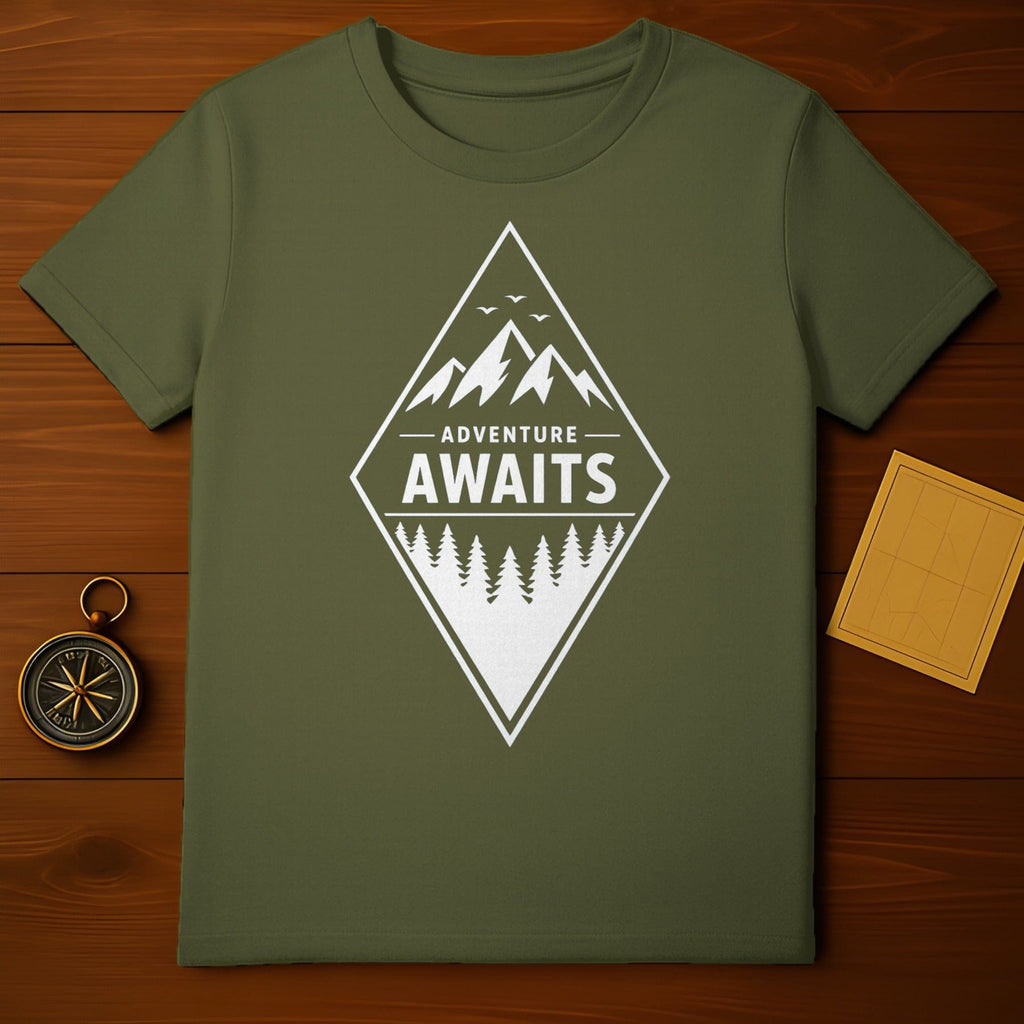 ADVENTURE AWAITS Mountain Landscape Forest Trees product type