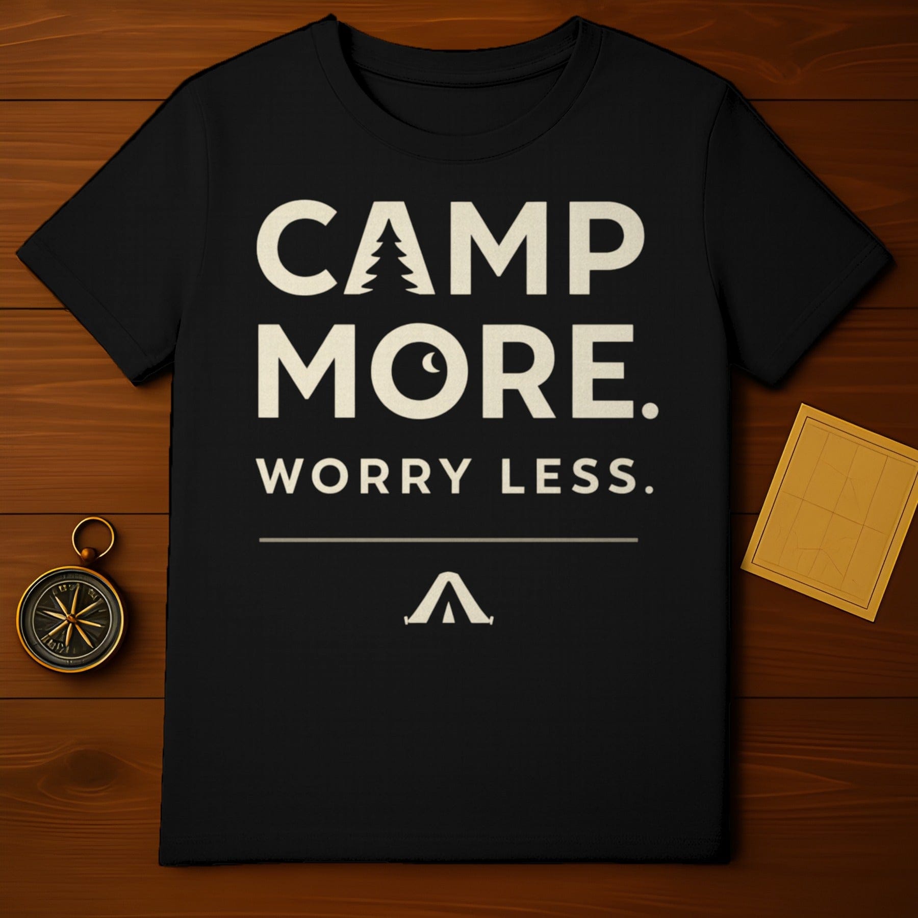 Camp More Worry Less Inspirational T-Shirt