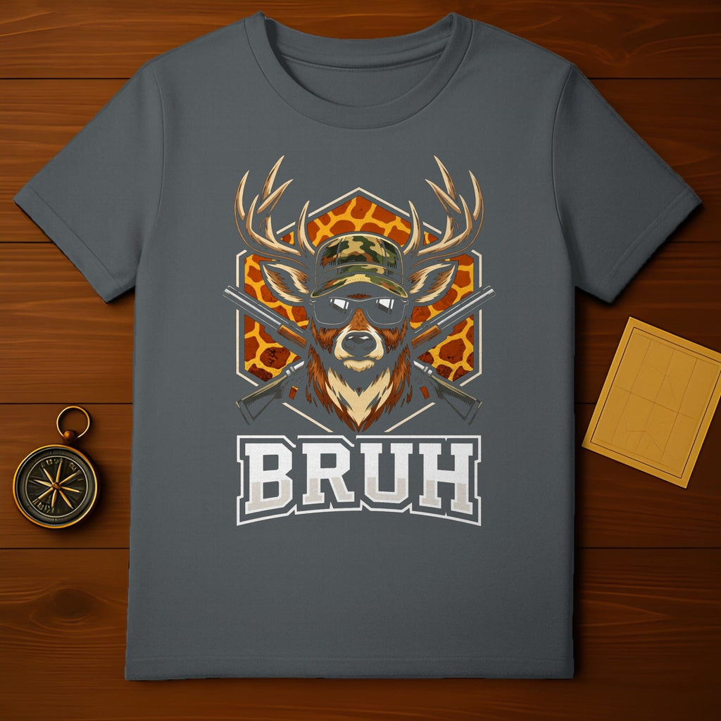 Bruh Deer Sunglasses Camo Hat Cool Hunting T-Shirt