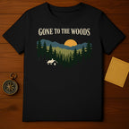 Gone To The Woods Cabin Scene Mountain Sunset product type