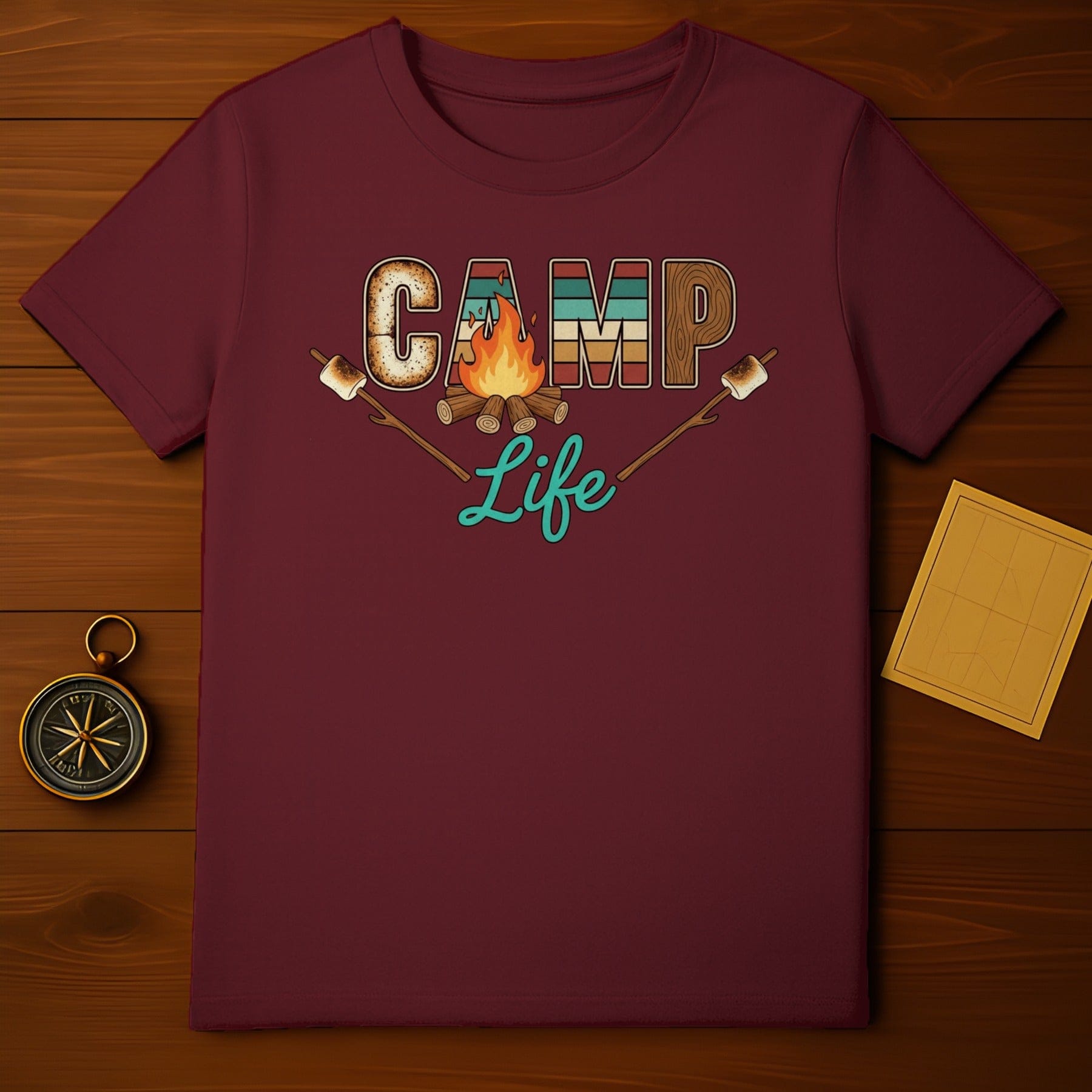 Camp Life Graphic Tee Shirt for Outdoor Enthusiasts