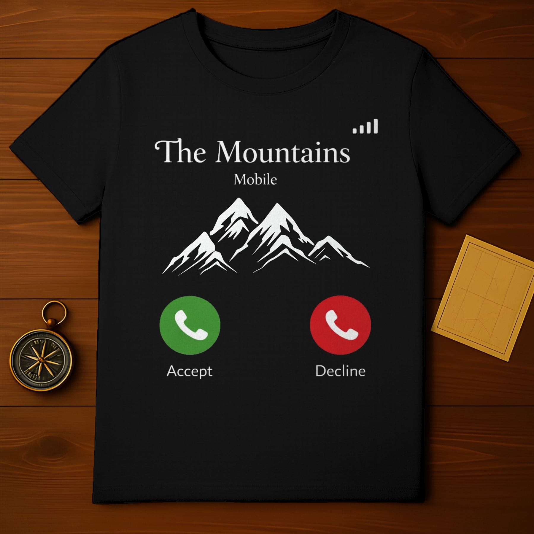 The Mountains Mobile Accept Decline Shirt