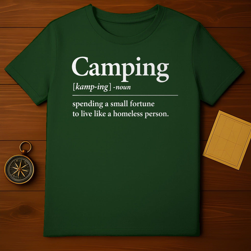 Camping Definition Funny Quote Graphic T-shirt