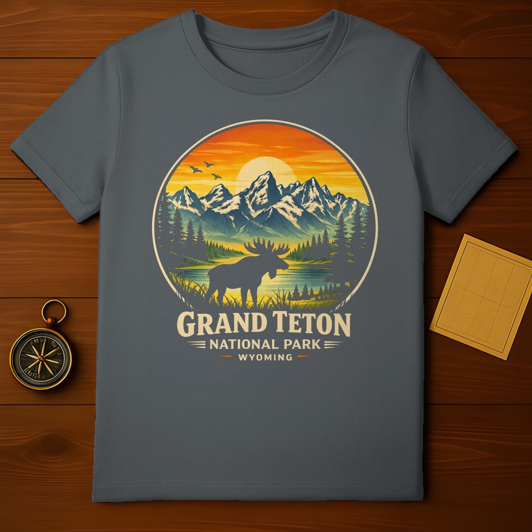 Grand Teton National Park Wyoming Moose Sunset product type