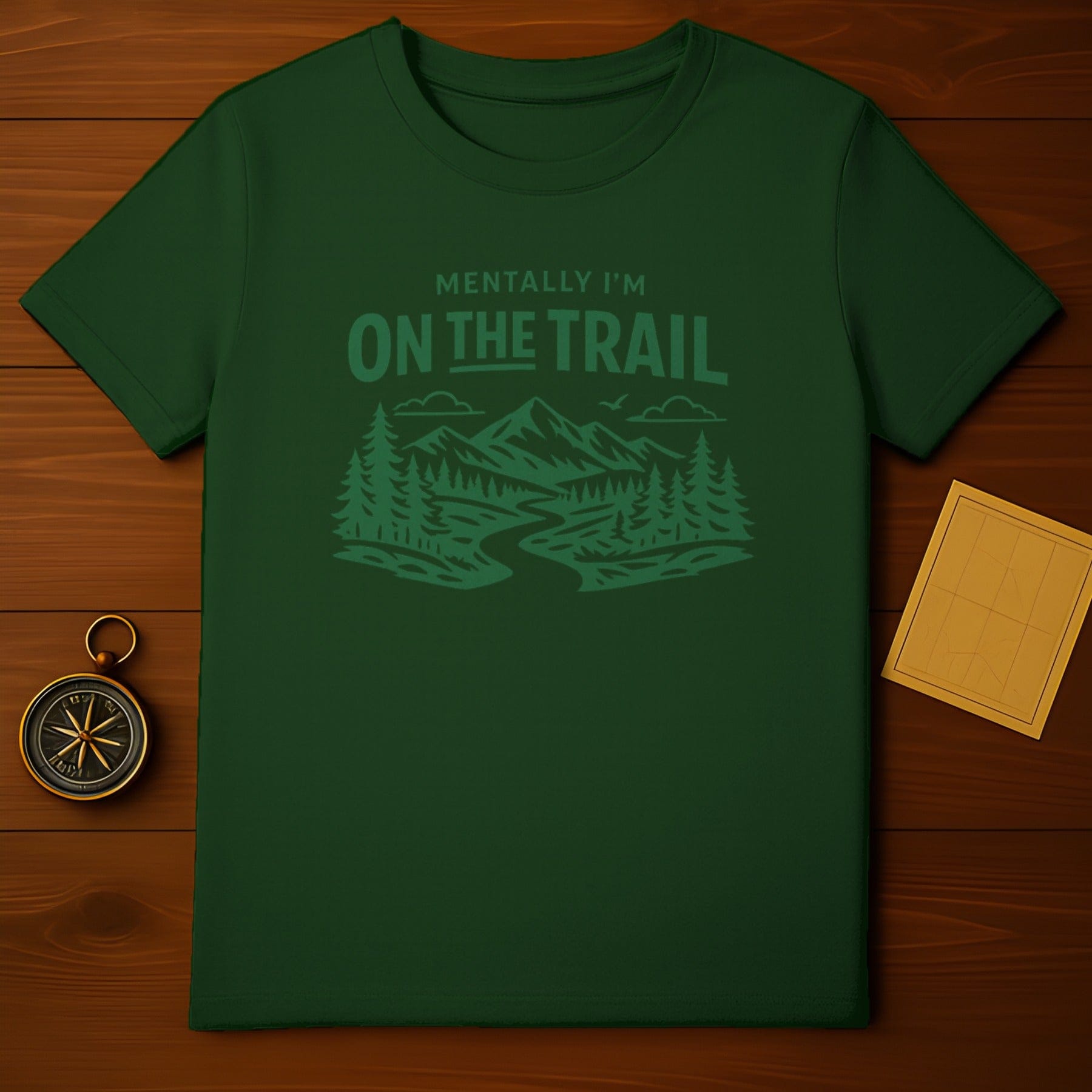Mentally I'm On The Trail Graphic Outdoor Shirt