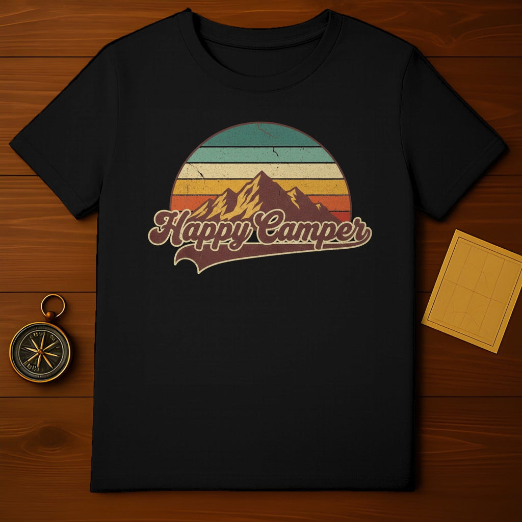 Happy Camper Retro Mountains Graphic T-Shirt