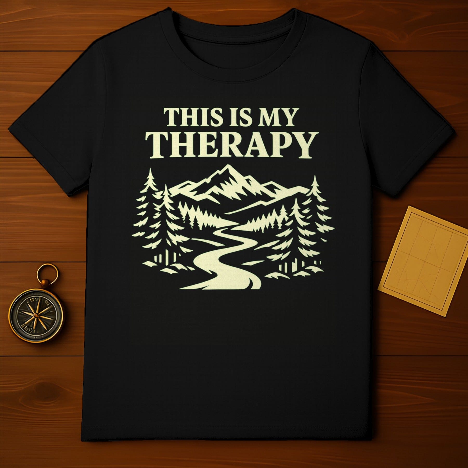 This Is My Therapy Mountain and River T-Shirt