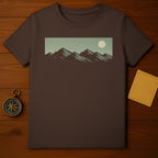 Brown Mountain Peaks Moon Minimalist Graphic Apparel product type