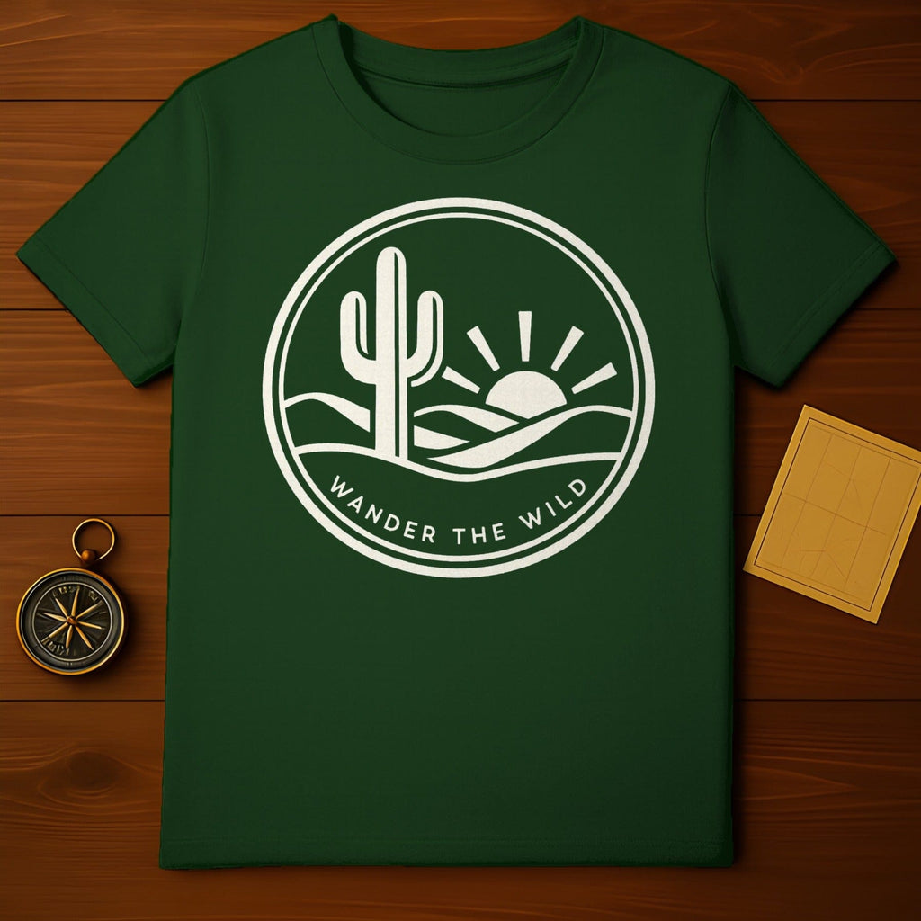 Wander The Wild Cactus Sun Desert Landscape T-Shirt